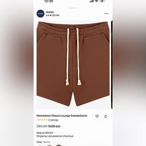 Parke brown lounge shorts